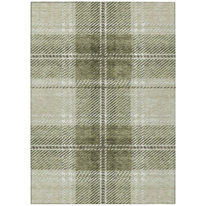 Spiral Whispers Aloe Washable Indoor-Outdoor Rug