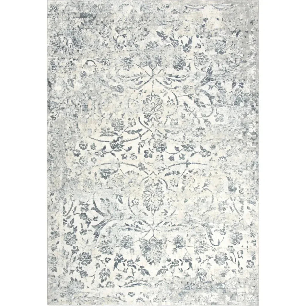 Boxy Scroll Gray Kitchen Hallway Runner Rug - LOOMLAN - LOOMLAN - Area Rugs