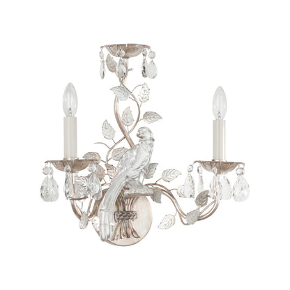 Crystal Clear Bird Wall Sconce