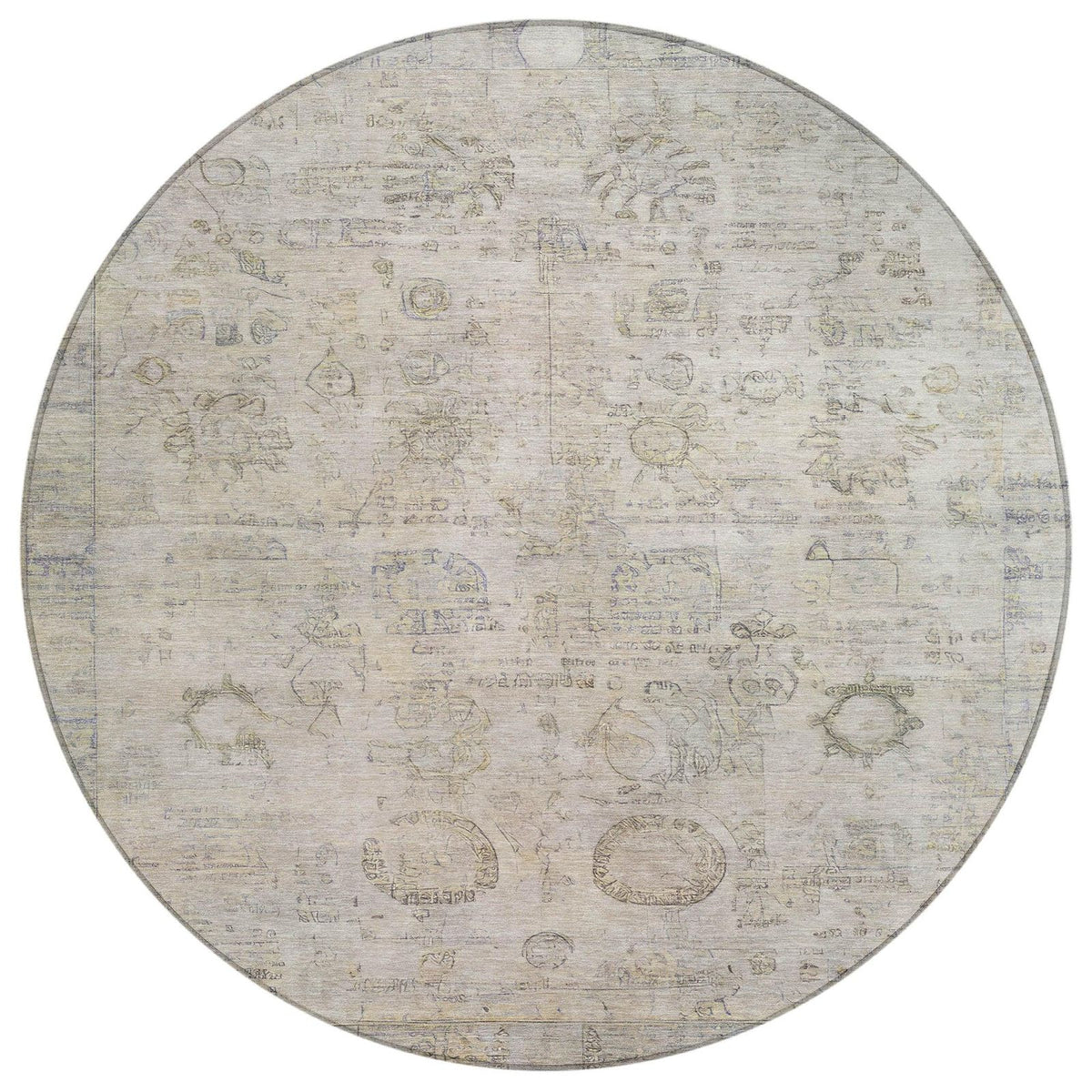 Laeanor Ivory Washable Indoor-Outdoor Rug