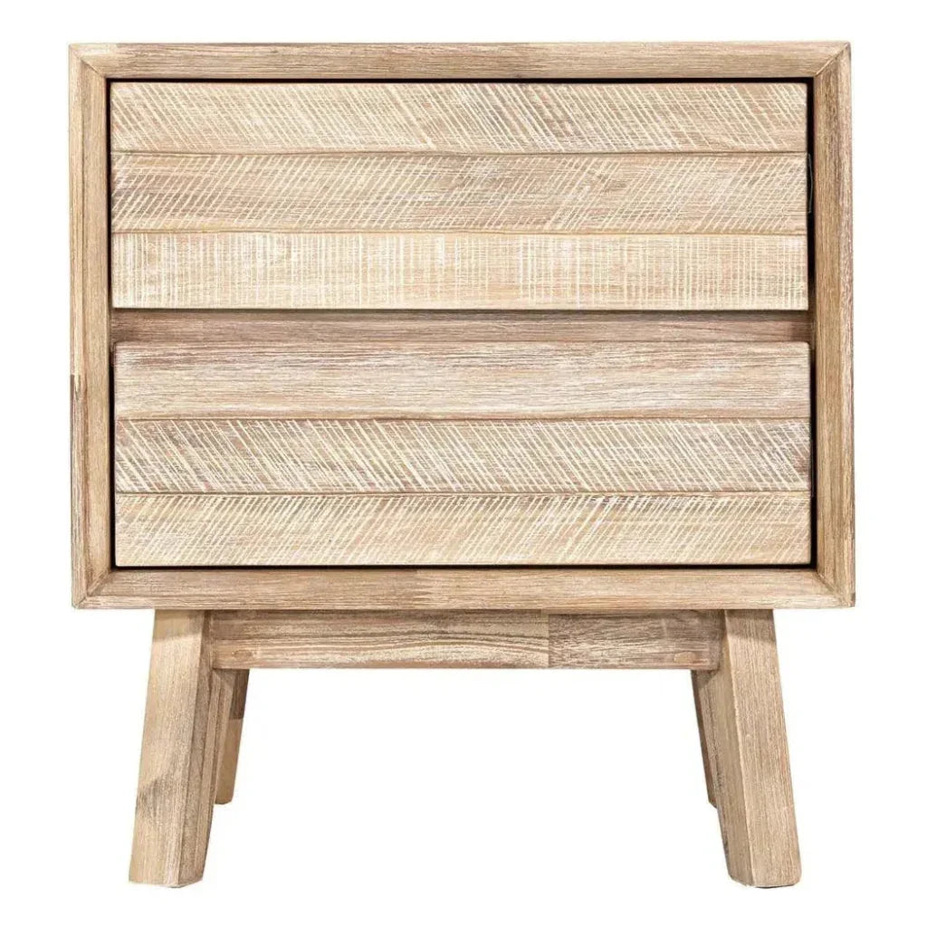 Brown Solid Wood Gia 2 Drawer Nightstand -- view 6