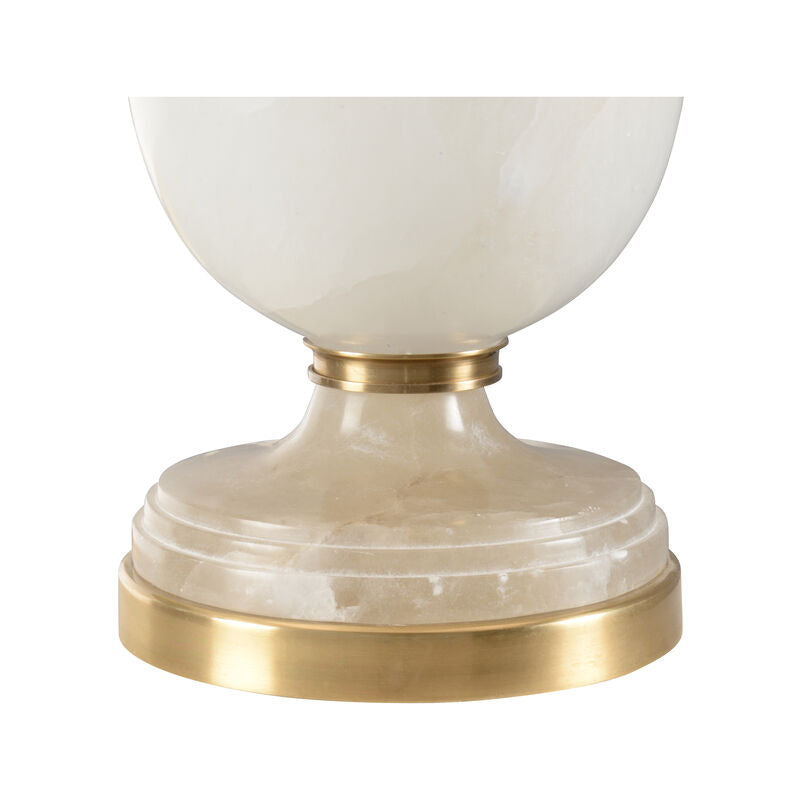 Chelsea House Premium Alabaster Milky Marble Finish Urn Table Lamp