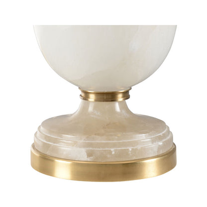 Chelsea House Premium Alabaster Milky Marble Finish Urn Table Lamp