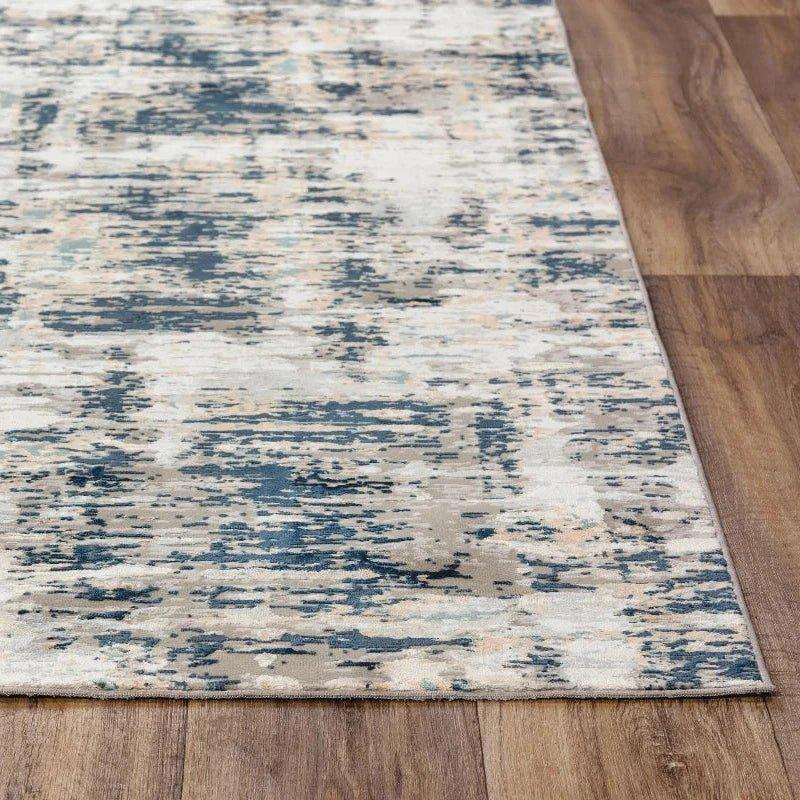 Both Abstract Blue Kitchen Hallway Runner Rug - LOOMLAN - LOOMLAN - Area Rugs