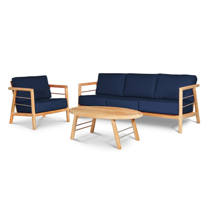 Aalto 86-inch Teak Deep Outdoor Couch with Sunbrella Cu -- view 18