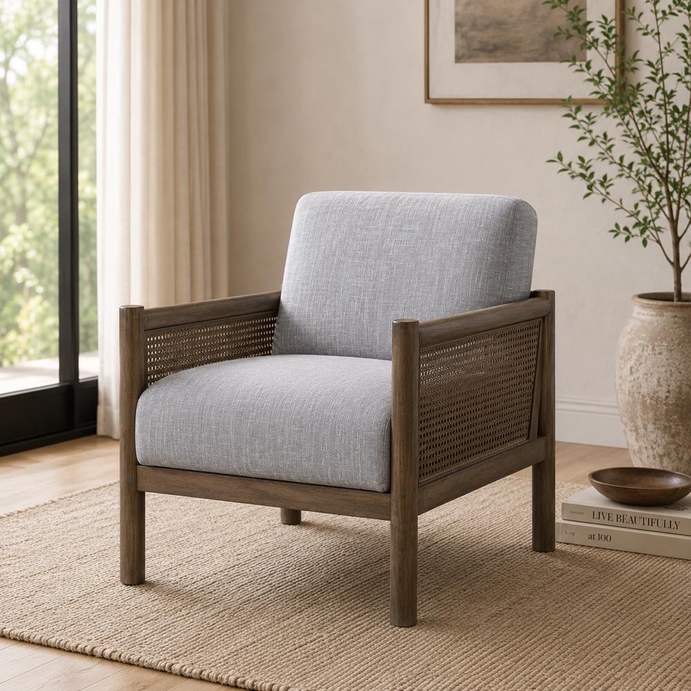 Hedges Wood Brown Accent Arm Chair - Heirloom Quality Wood - view 2