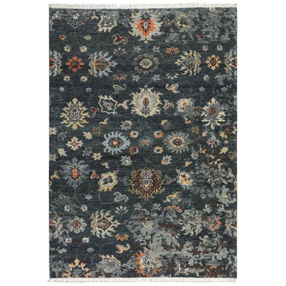 Cody Floral Charcoal Large Area Rugs For Living Room