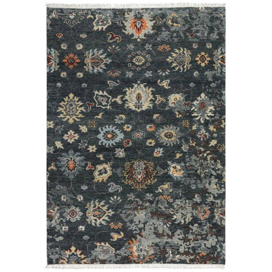 Cody Floral Charcoal Large Area Rugs For Living Room