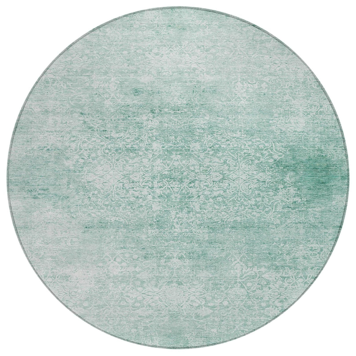 Kaelas Teal Washable Indoor-Outdoor Rug