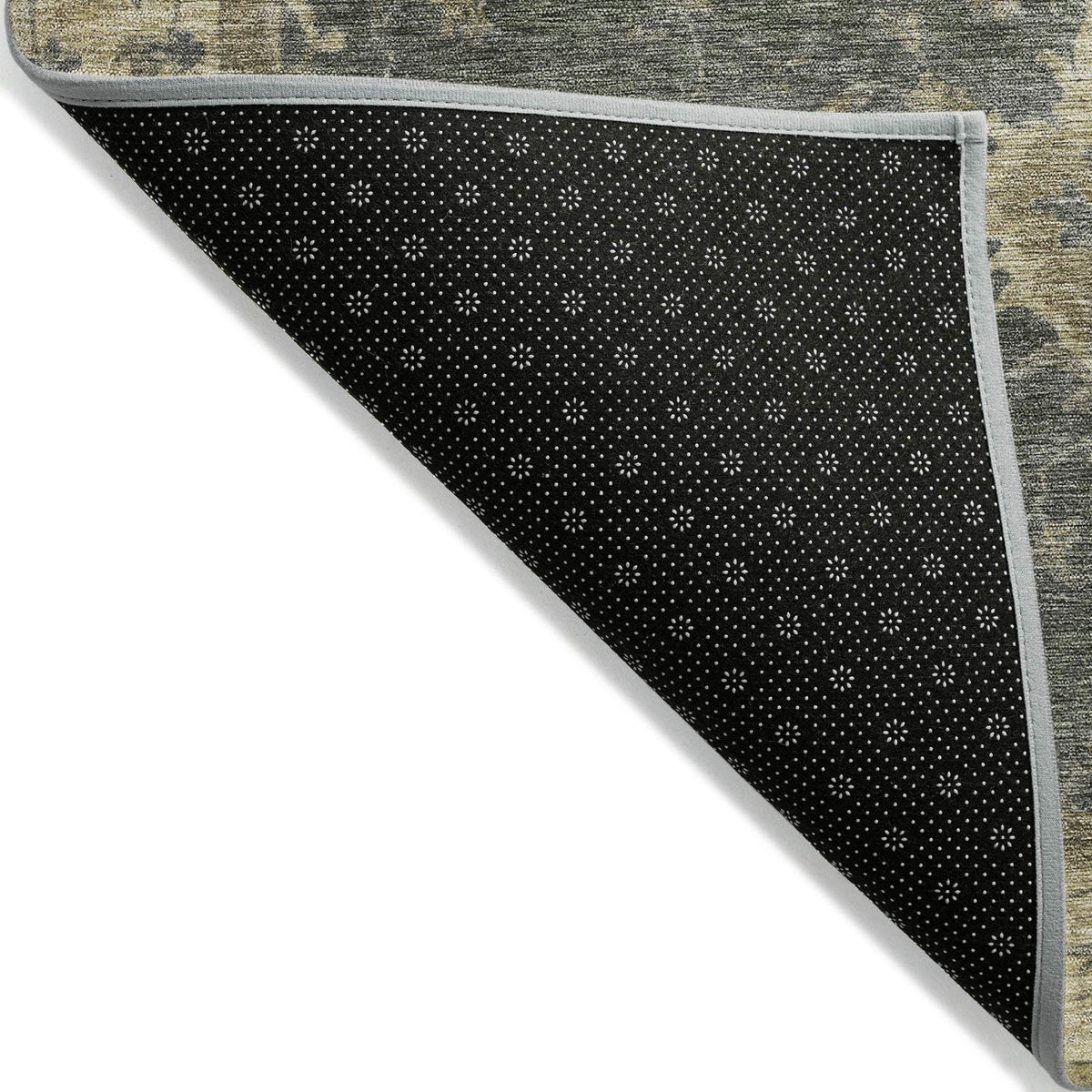 Iriaris Gray Washable Indoor-Outdoor Rug