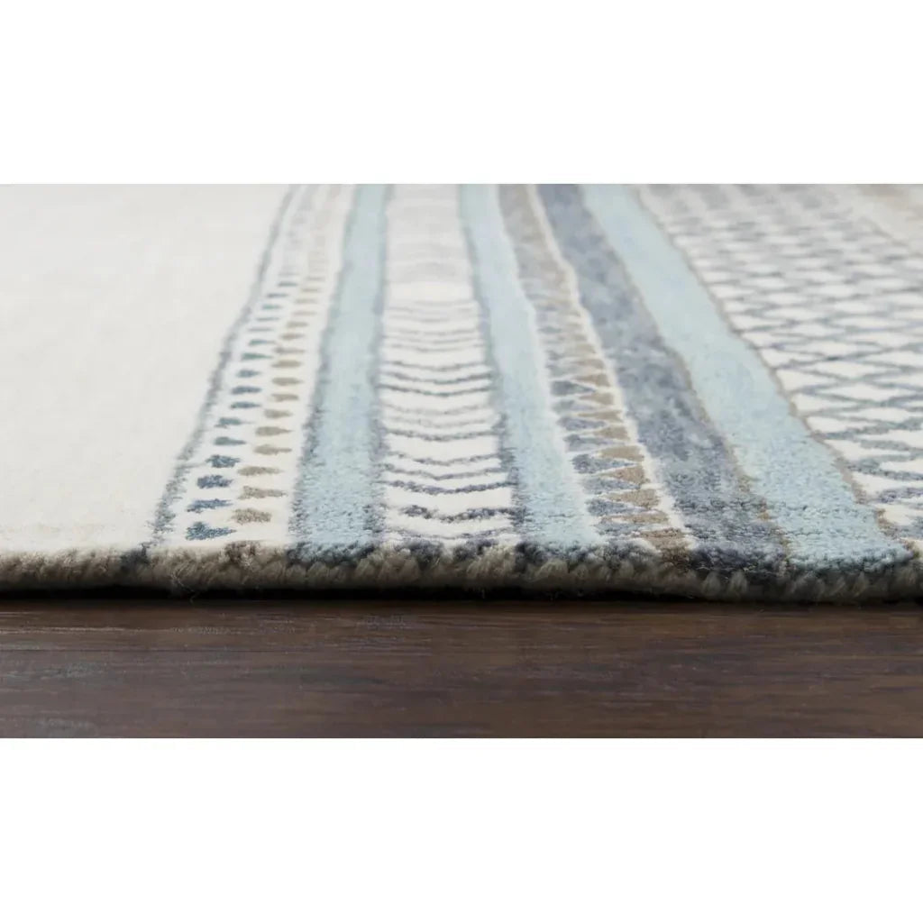 Deme Wool Blue Hallway Kitchen Runner Rug - LOOMLAN - LOOMLAN - Area Rugs