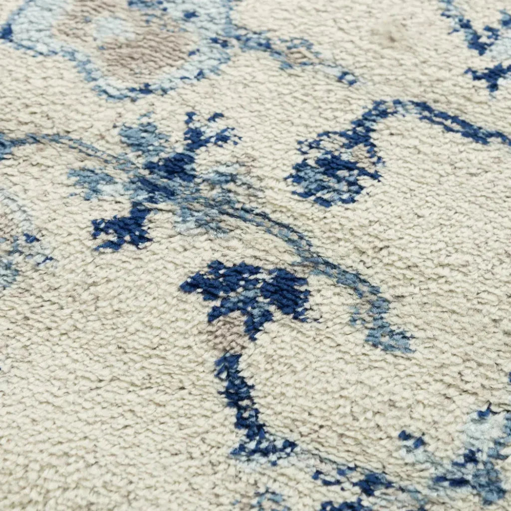 Cons Floral Blue Kitchen Hallway Runner Rug - LOOMLAN - LOOMLAN - Area Rugs