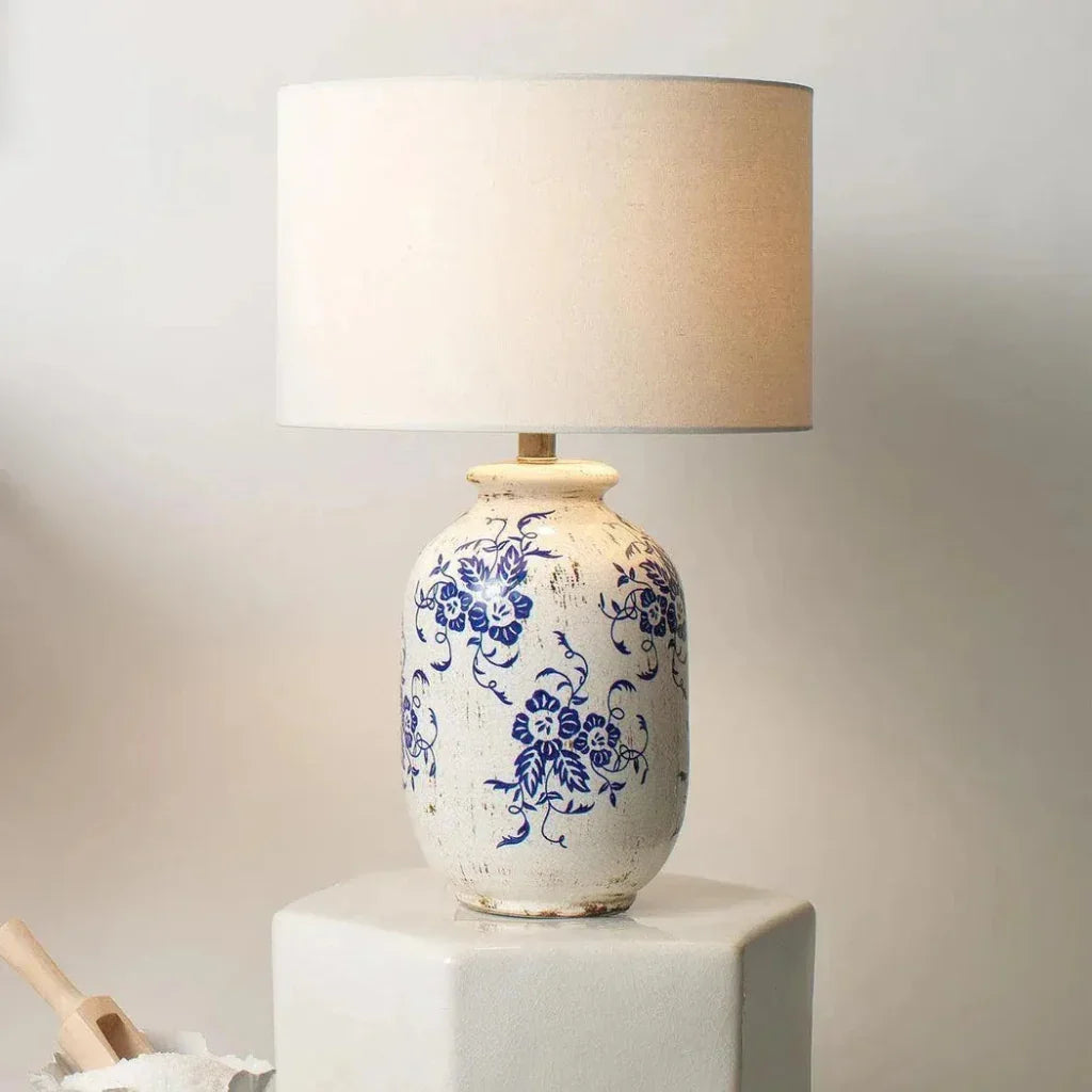 Blue Ceramic Ruth Table Lamp -- view 3