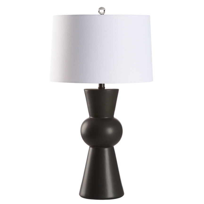 Chelsea House Chase Matte Black Ceramic Table Lamp
