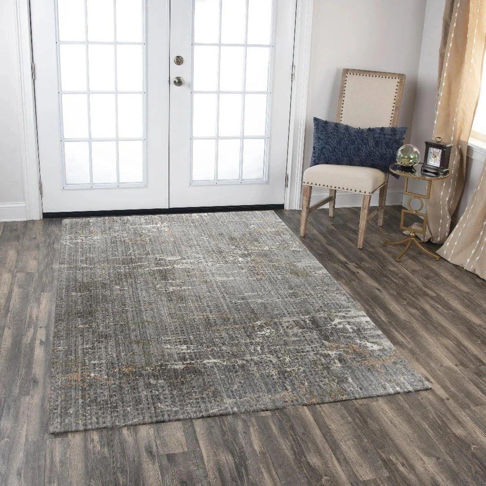 Aula Abstract Gray Large Area Rugs For Living Room -- gray