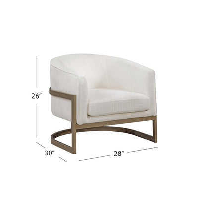 Neve Metal Gold Armless Accent Chair - Heirloom Quality - view 8