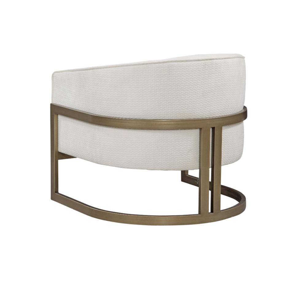 Neve Metal Gold Armless Accent Chair - Heirloom Quality - view 5