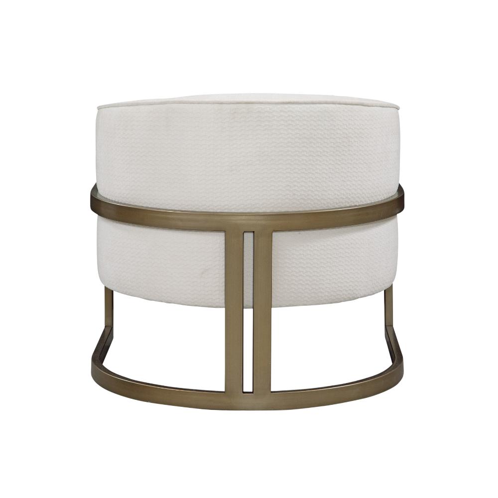 Neve Metal Gold Armless Accent Chair - Heirloom Quality - view 6