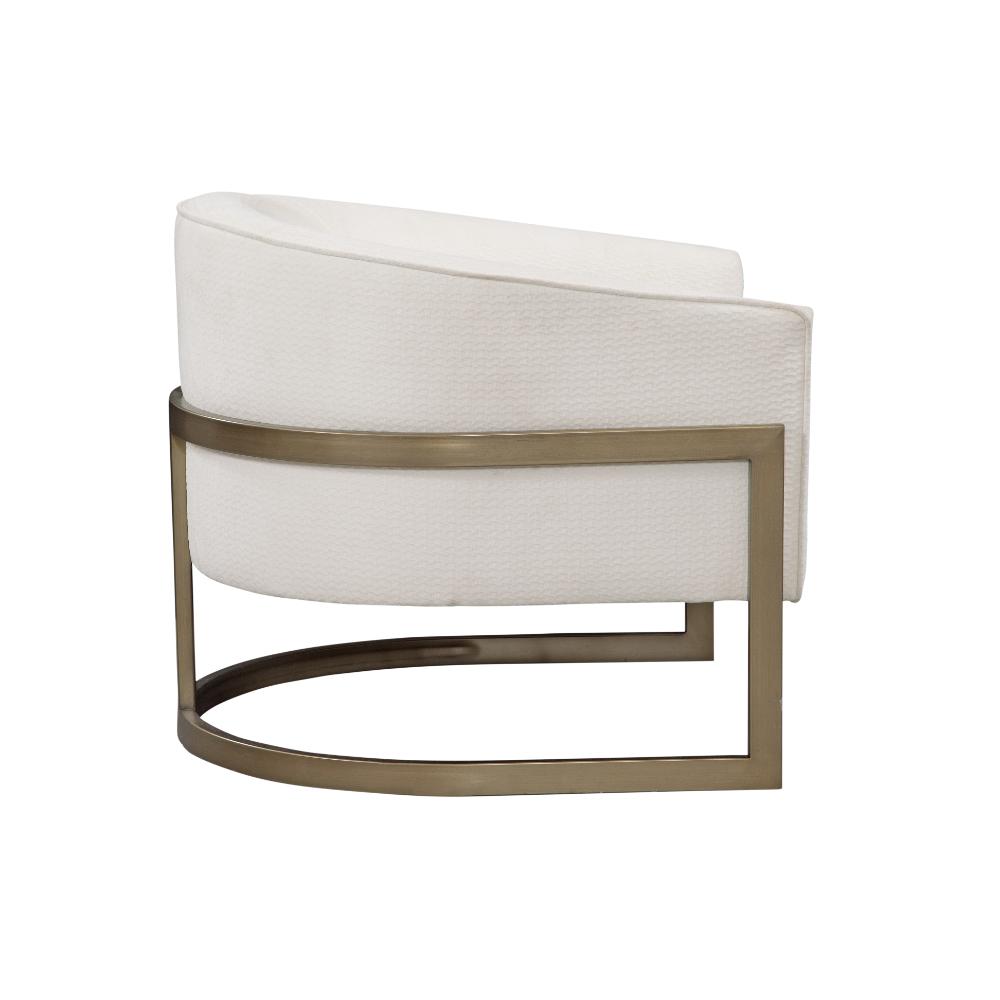 Neve Metal Gold Armless Accent Chair - Heirloom Quality - view 7