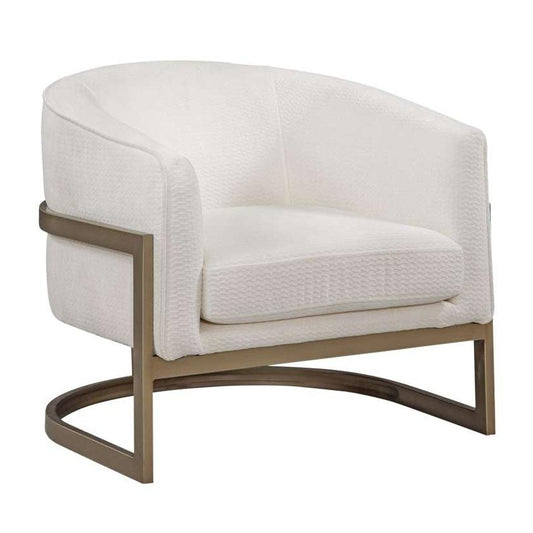 Neve Metal Gold Armless Accent Chair - Heirloom Quality