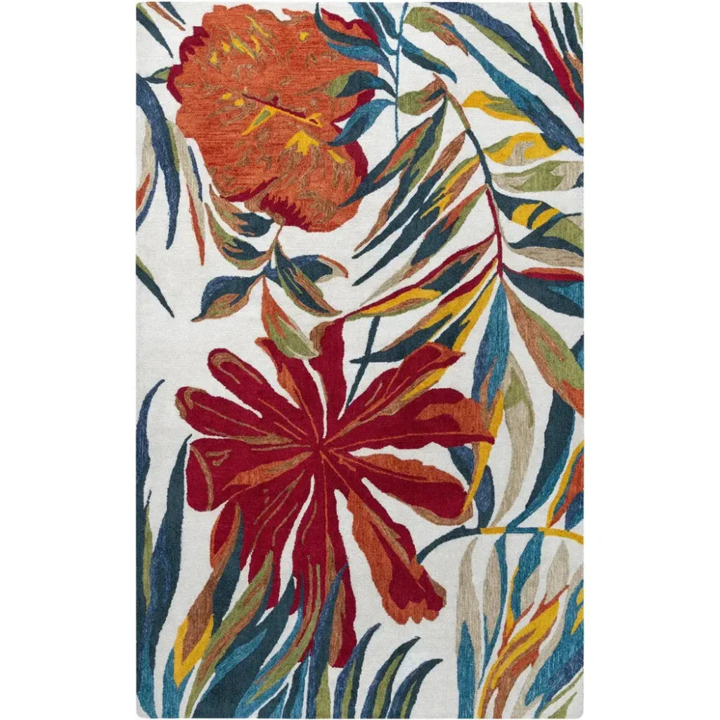 Clux Floral Ivory Area Rugs For Living Room