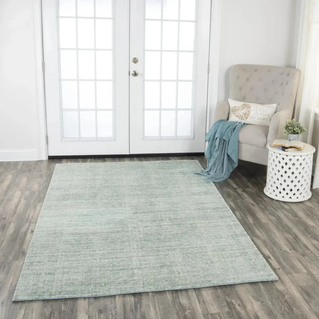 Ball Solid Aqua Area Rugs For Living Room -- aqua