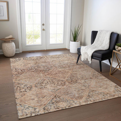 Iriius Orange Washable Indoor-Outdoor Rug -- view 2