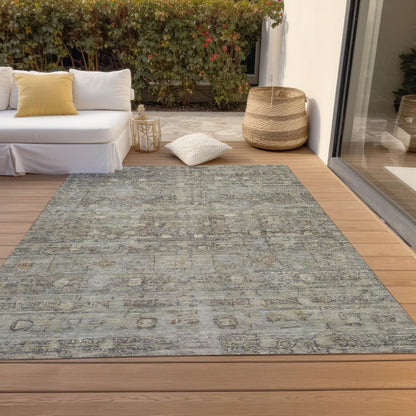 Kaelora Brown Washable Indoor-Outdoor Rug -- brown