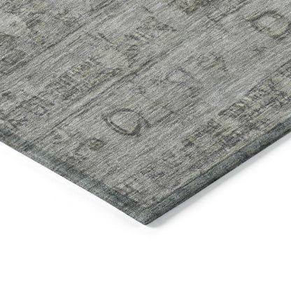 Kaelora Gray Washable Indoor-Outdoor Rug