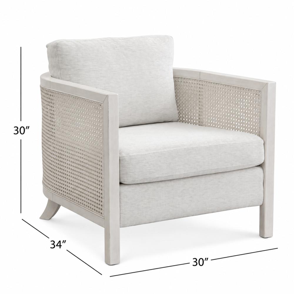 Mylo White Wood Accent Arm Chair - Heirloom Quality Wood - view 7