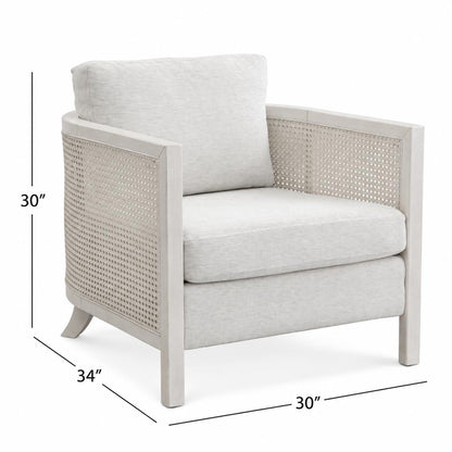 Mylo White Wood Accent Arm Chair - Heirloom Quality Wood - view 7