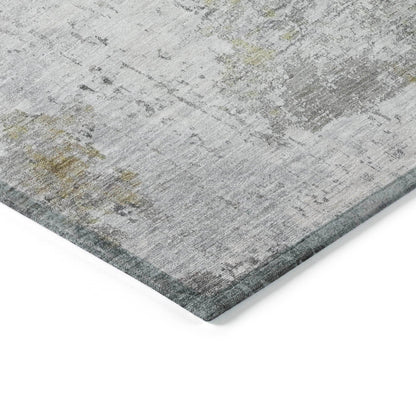 Kaelira Gray Washable Indoor-Outdoor Rug