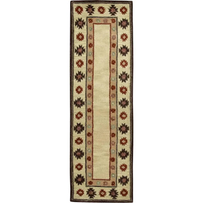 Deji Wool Beige Hallway Kitchen Runner Rug