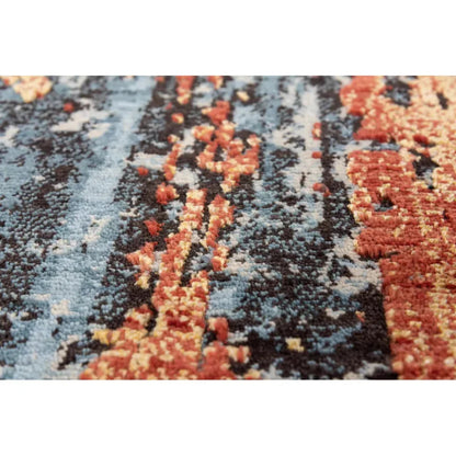 Devo Abstract Blue Large Area Rugs For Living Room - LOOMLAN - LOOMLAN - Area Rugs