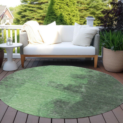 Iriion Green Washable Indoor-Outdoor Rug