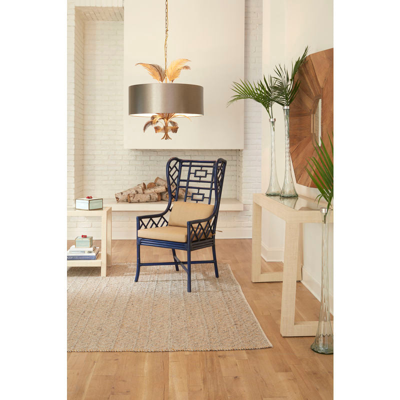 Wildwood Gwyneth Rattan Frame Comfortable Wing Chair