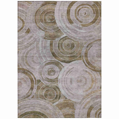 Jaelain Brown Washable Indoor-Outdoor Rug