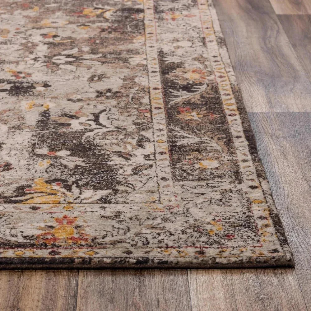 Cute Floral Brown/ Beige Large Area Rugs - LOOMLAN - LOOMLAN - Area Rugs