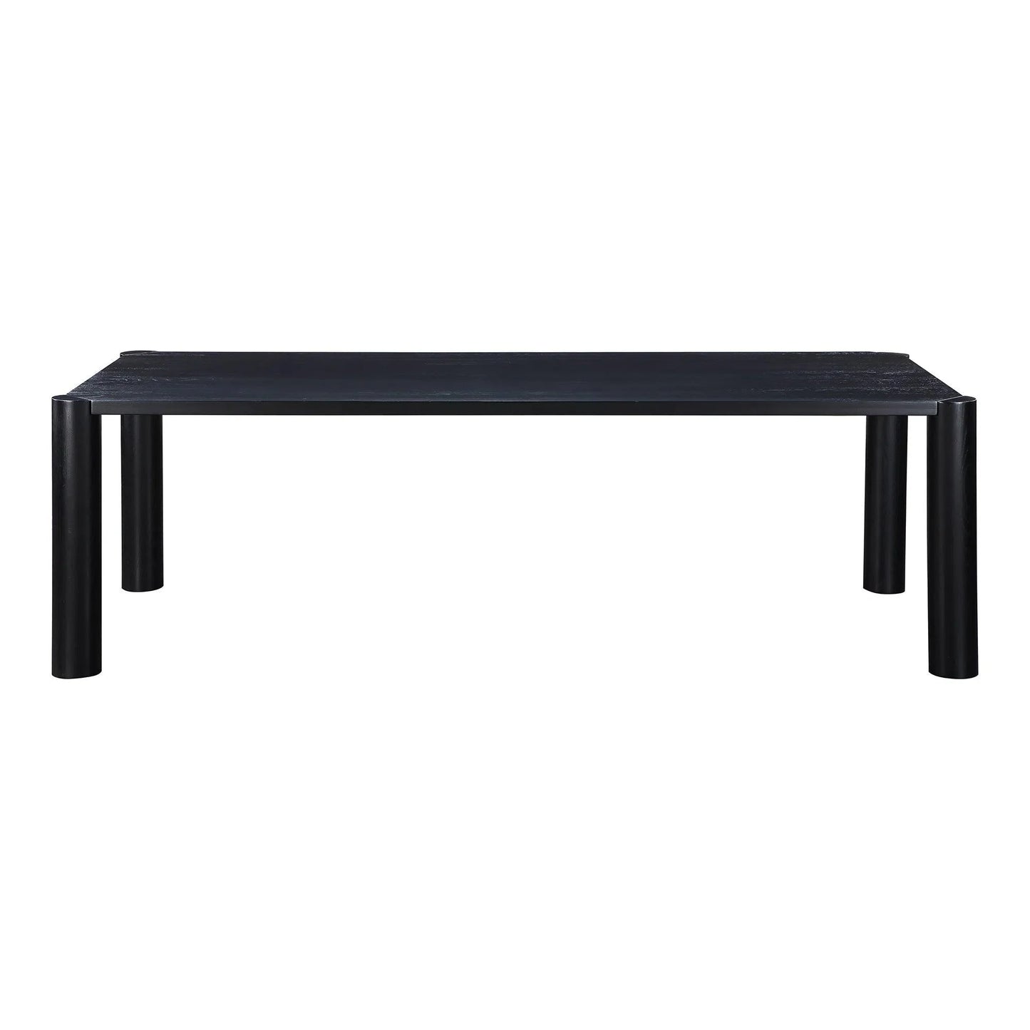 96" Solid Oak Wood Black Rectangular Post Dining Table Dining Tables LOOMLAN By Moe's Home