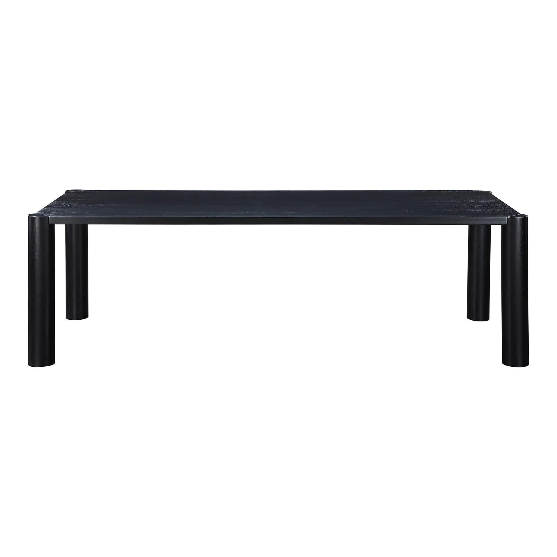 96" Solid Oak Wood Black Rectangular Post Dining Table Dining Tables LOOMLAN By Moe's Home