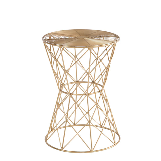 Sylvie Metal Gold Round Scatter Table