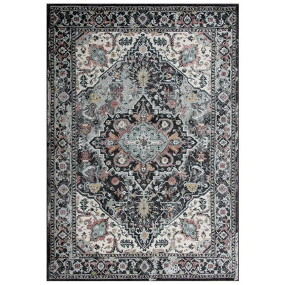 Cibo Medallion Gray Kitchen Hallway Runner Rug