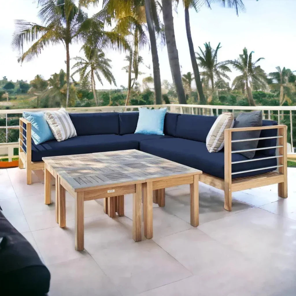 SoHo 7PC Outdoor Sectional Deep Set Sunbrella -- view 3