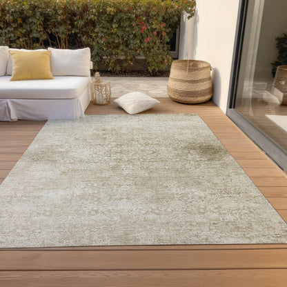Kaelas Brown Washable Indoor-Outdoor Rug