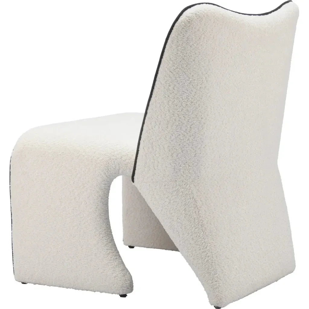 Novo Steel Ivory Armless Accent Chair -- view 5