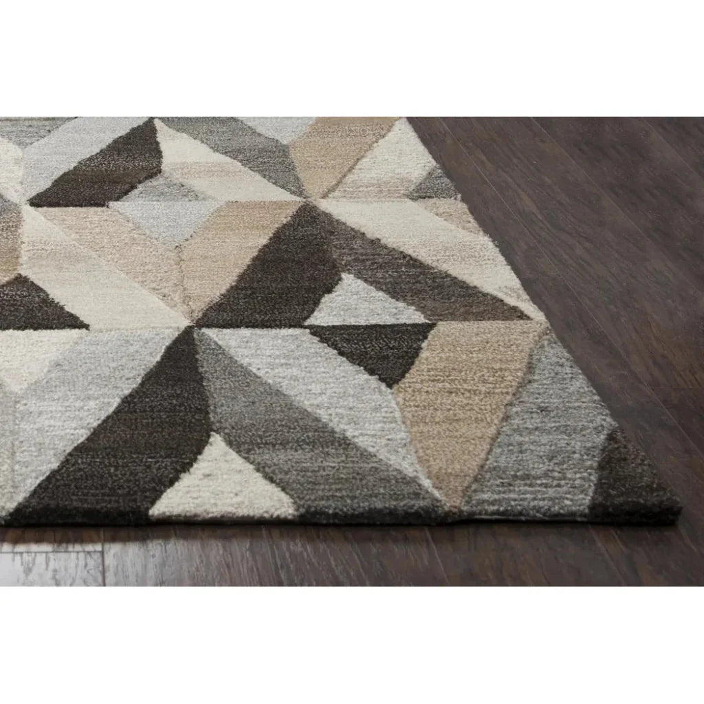Clay Geometric Gray Large Area Rugs For Living Room -- gray