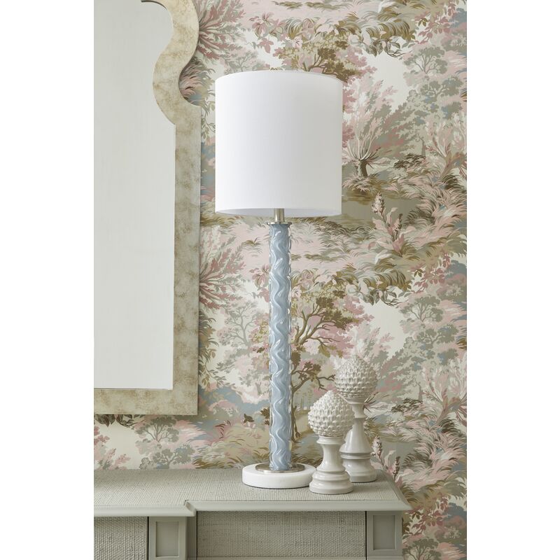 Chelsea House Emily Grey Marble Three-Dimensional Pattern Table Lamp