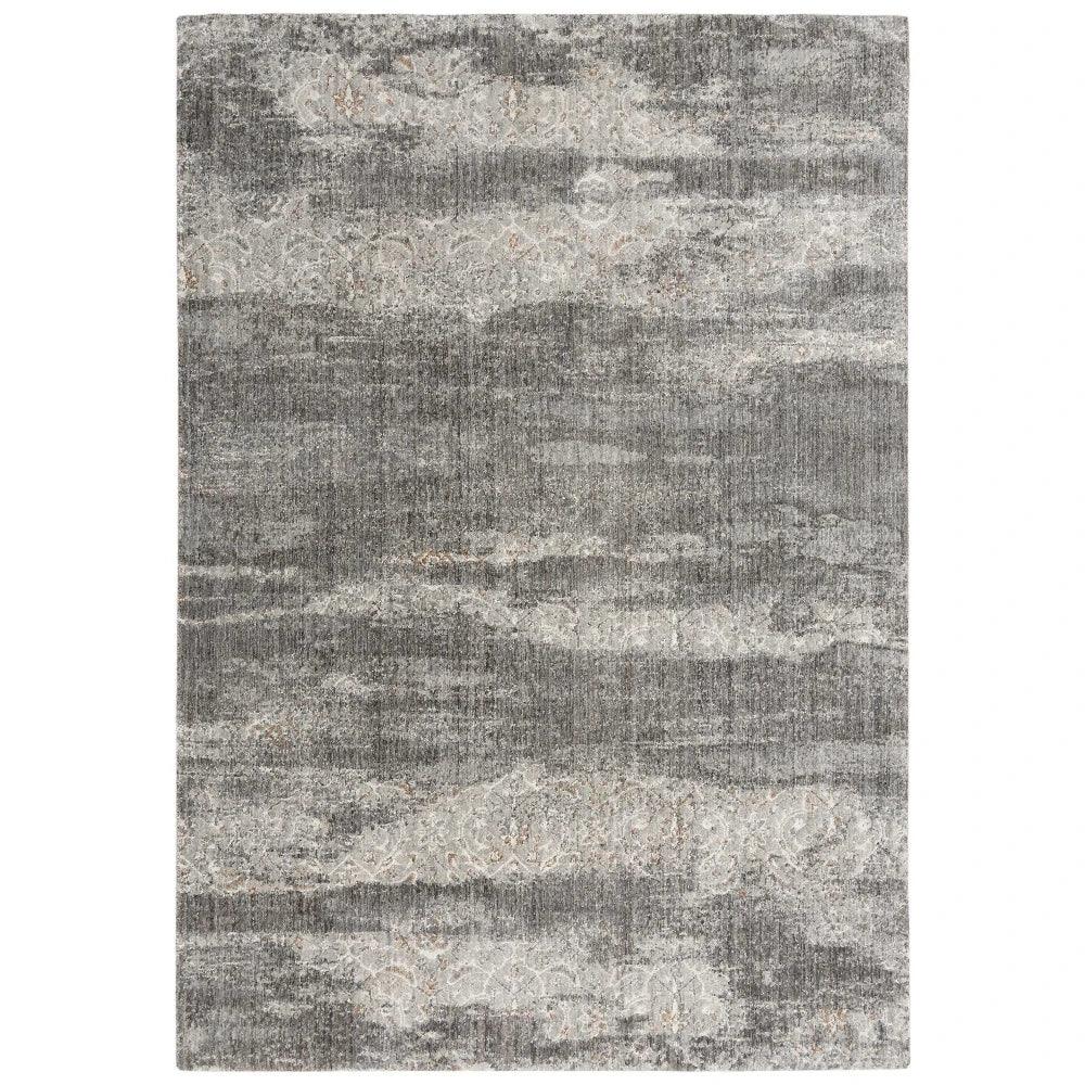 Atum Abstract Gray Large Area Rugs For Living Room