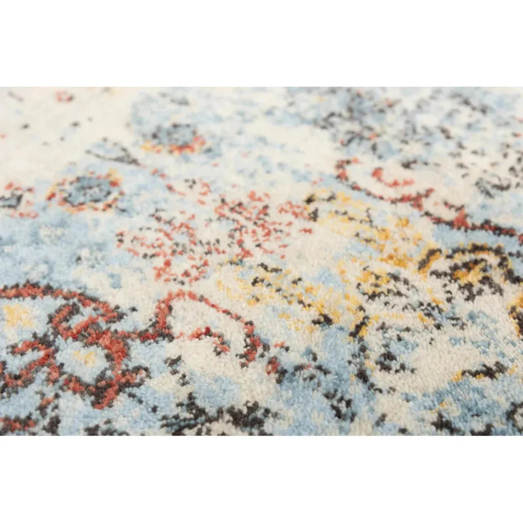 Deru Blue/ Beige Large Area Rugs For Living Room - LOOMLAN - LOOMLAN - Area Rugs