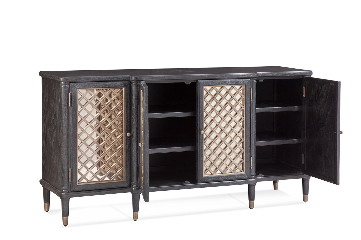 Groveland Wood and Metal Black Server